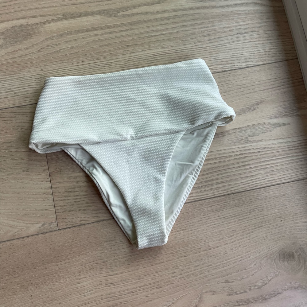 LSpace White bikini bottom - high waist